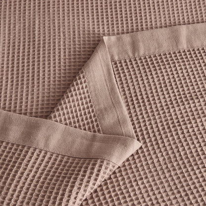 100% Cotton Small Waffle Weave Blanket - Hazel Collection - - Blankets