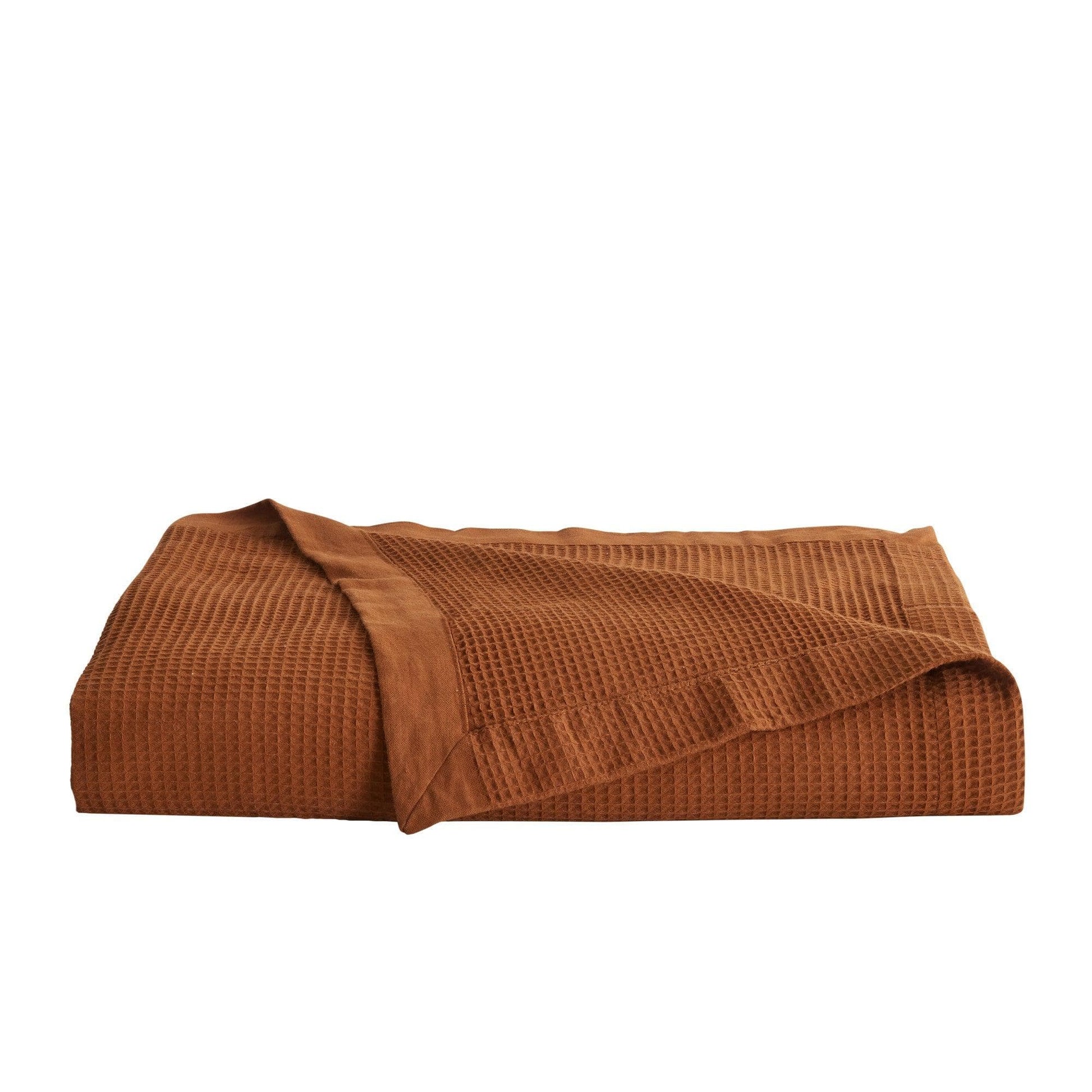 100% Cotton Small Waffle Weave Blanket - Hazel Collection - - Blankets