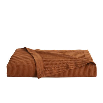 100% Cotton Small Waffle Weave Blanket - Hazel Collection - - Blankets