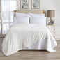 Velvet Plush Blanket - Avianna Collection - Optic White - Blankets