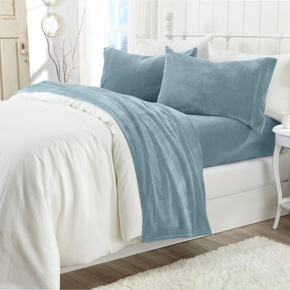 Solid Plush Sheet - Velvet Luxe Collection - - Sheets