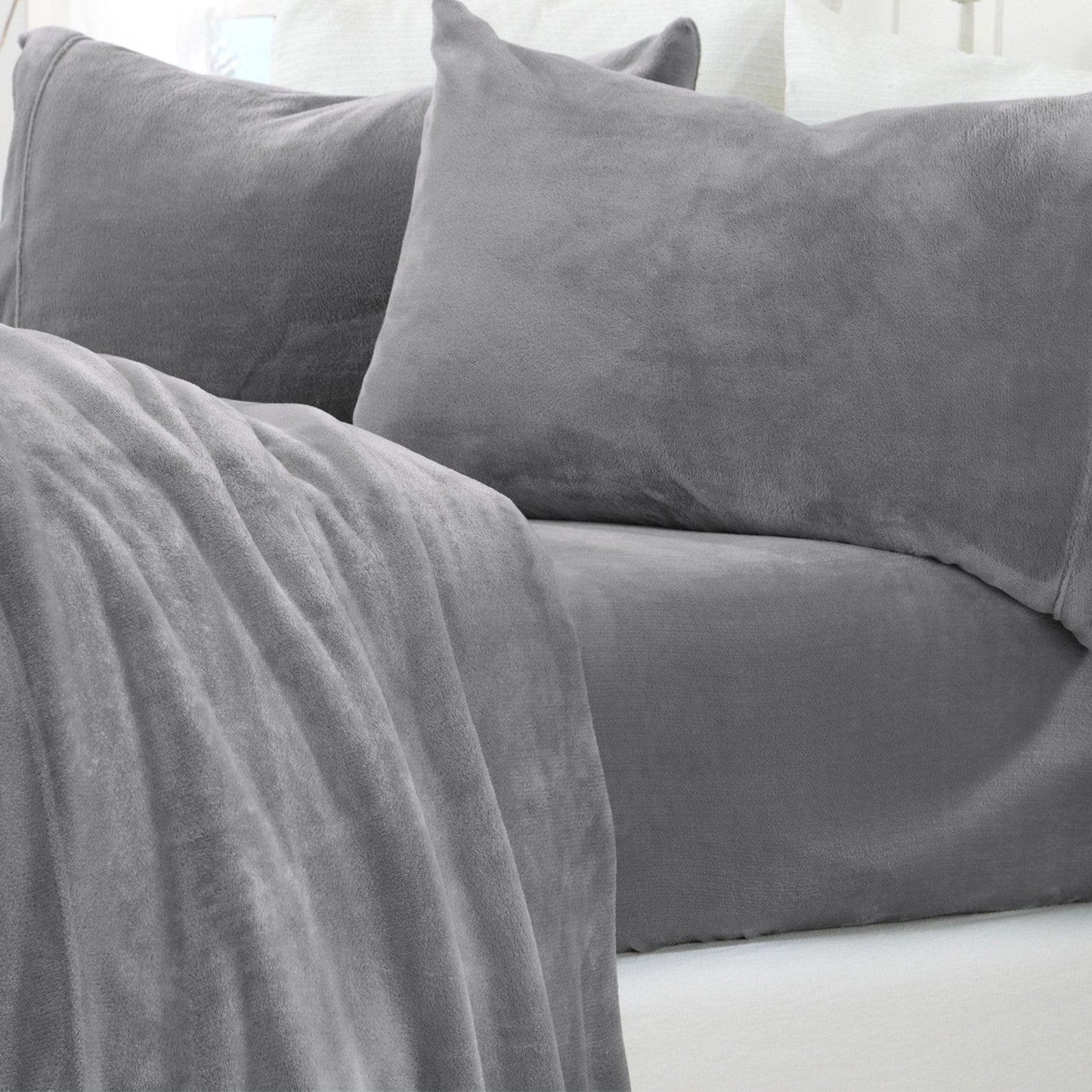 Solid Plush Sheet - Velvet Luxe Collection - - Sheets