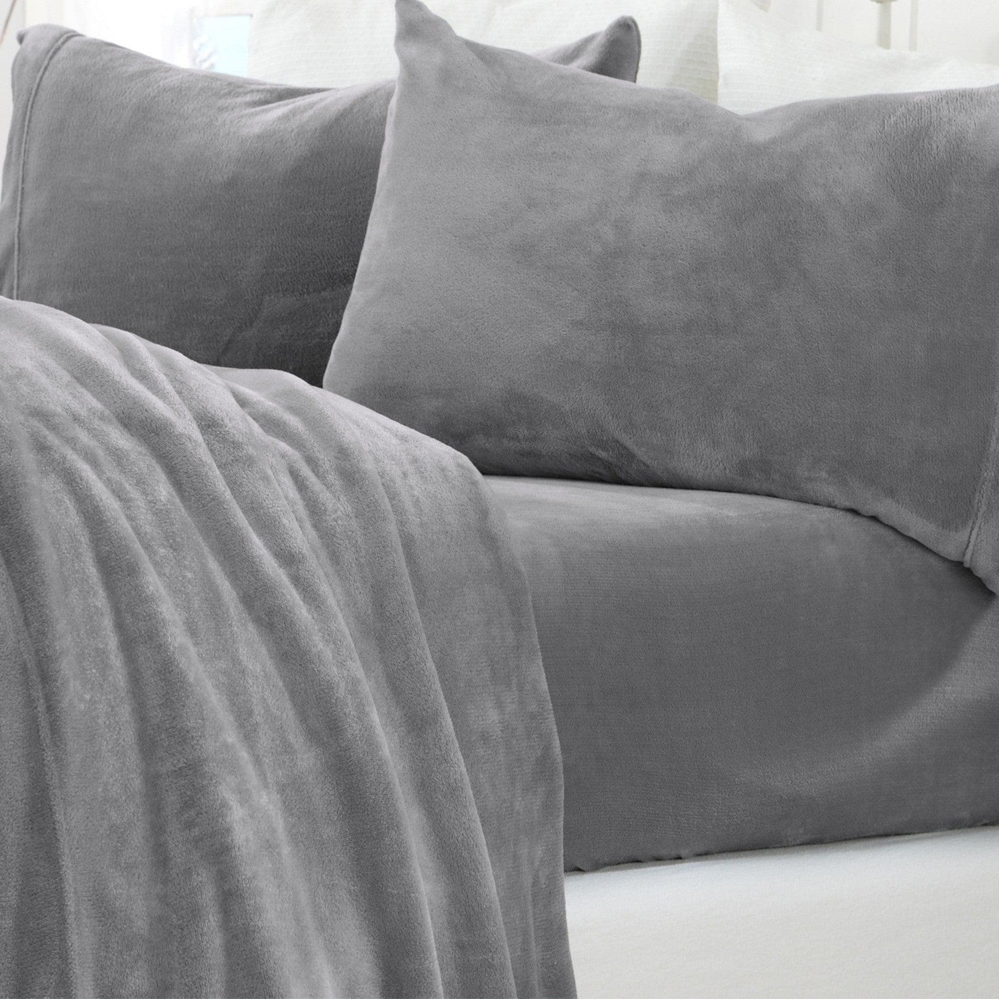 Solid Plush Sheet - Velvet Luxe Collection - - Sheets