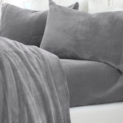 Solid Plush Sheet - Velvet Luxe Collection - - Sheets
