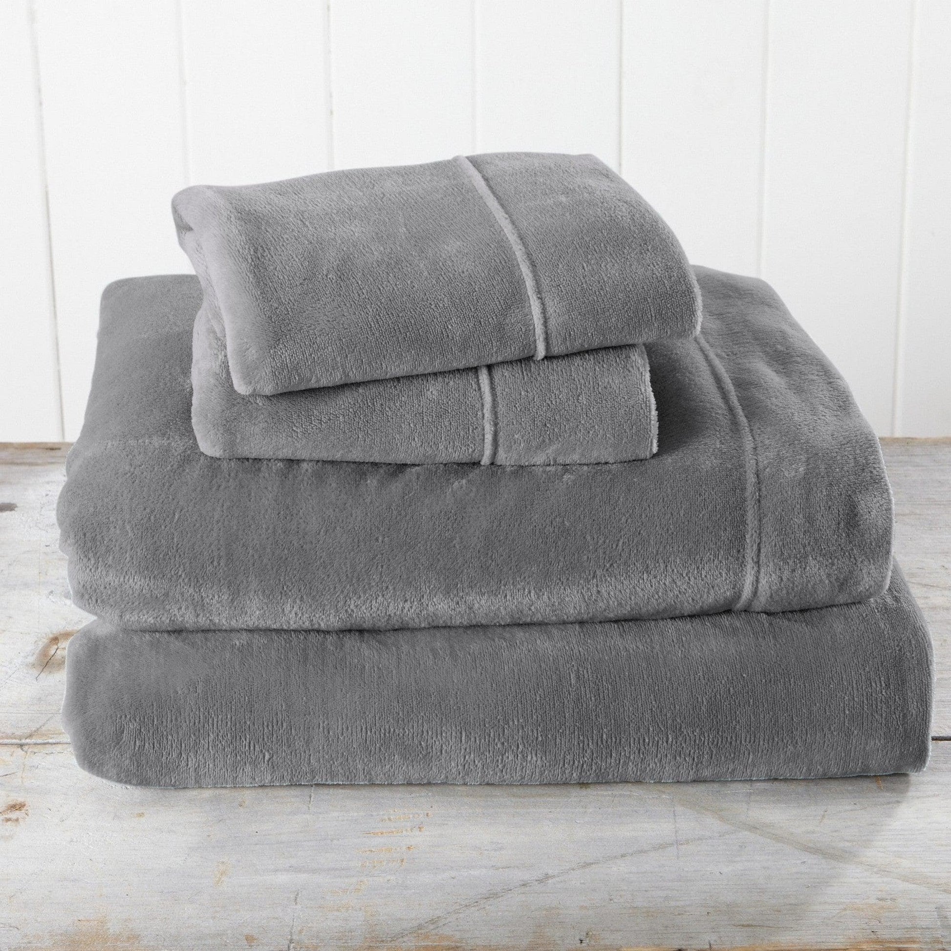 Solid Plush Sheet - Velvet Luxe Collection - - Sheets