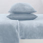 Solid Plush Sheet - Velvet Luxe Collection - Pearl Blue - Sheets