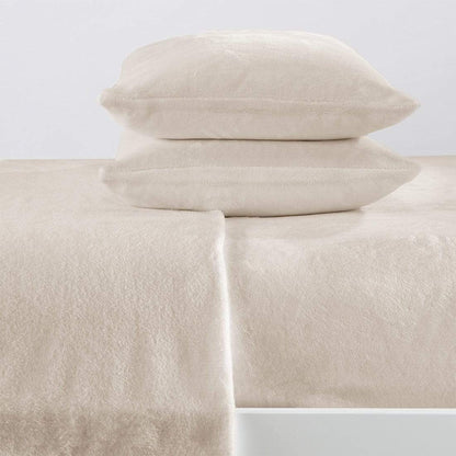 Solid Plush Sheet - Velvet Luxe Collection - Stone Grey - Sheets