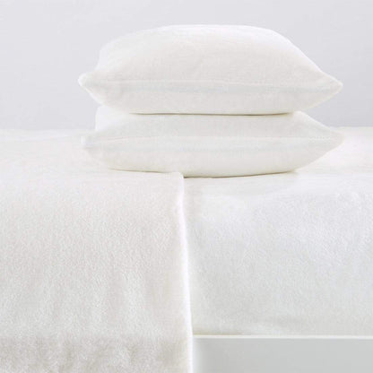 Solid Plush Sheet - Velvet Luxe Collection - Off White - Sheets
