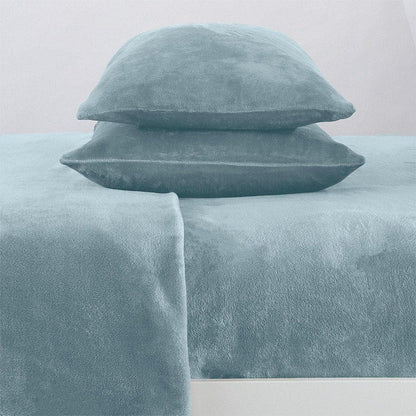 Solid Plush Sheet - Velvet Luxe Collection - Blue Surf - Sheets