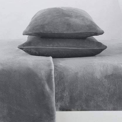Solid Plush Sheet - Velvet Luxe Collection - Grey - Sheets