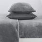 Solid Plush Sheet - Velvet Luxe Collection - Grey - Sheets