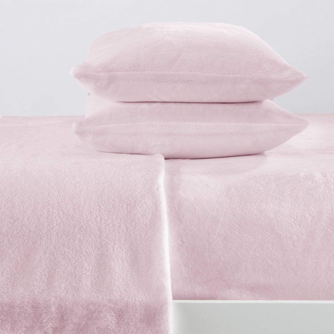 Solid Plush Sheet - Velvet Luxe Collection - Blush Pink - Sheets