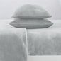 Solid Plush Sheet - Velvet Luxe Collection - Light Grey - Sheets