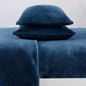 Solid Plush Sheet - Velvet Luxe Collection - Denim Blue - Sheets