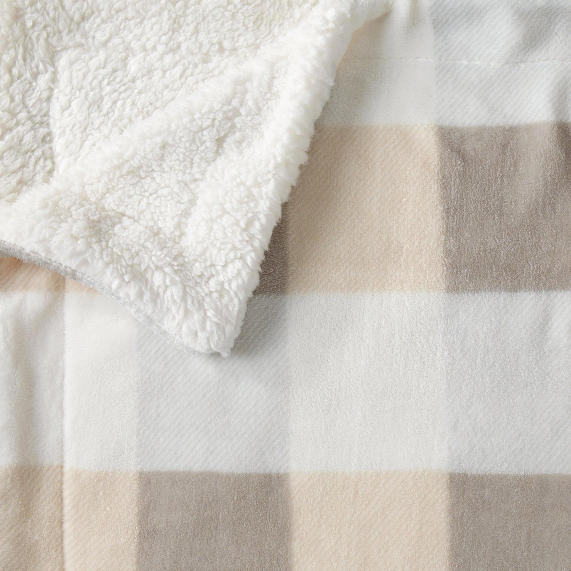Velvet Plush Sherpa Luxury Bed Blanket - Kinsley Collection - -