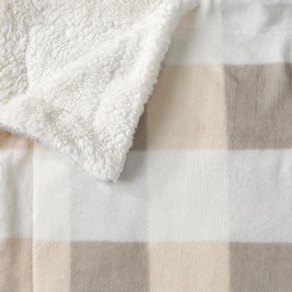 Velvet Plush Sherpa Luxury Bed Blanket - Kinsley Collection - -