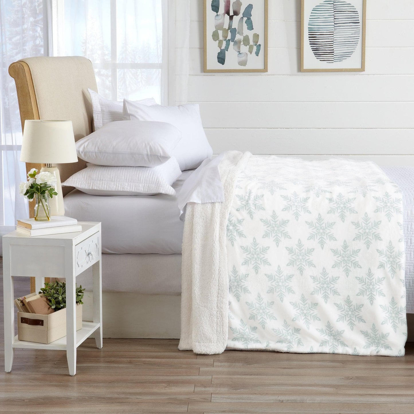 Velvet Plush Sherpa Luxury Bed Blanket - Kinsley Collection - -