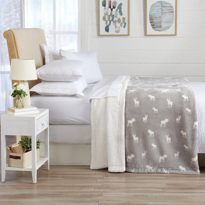 Velvet Plush Sherpa Luxury Bed Blanket - Kinsley Collection - -