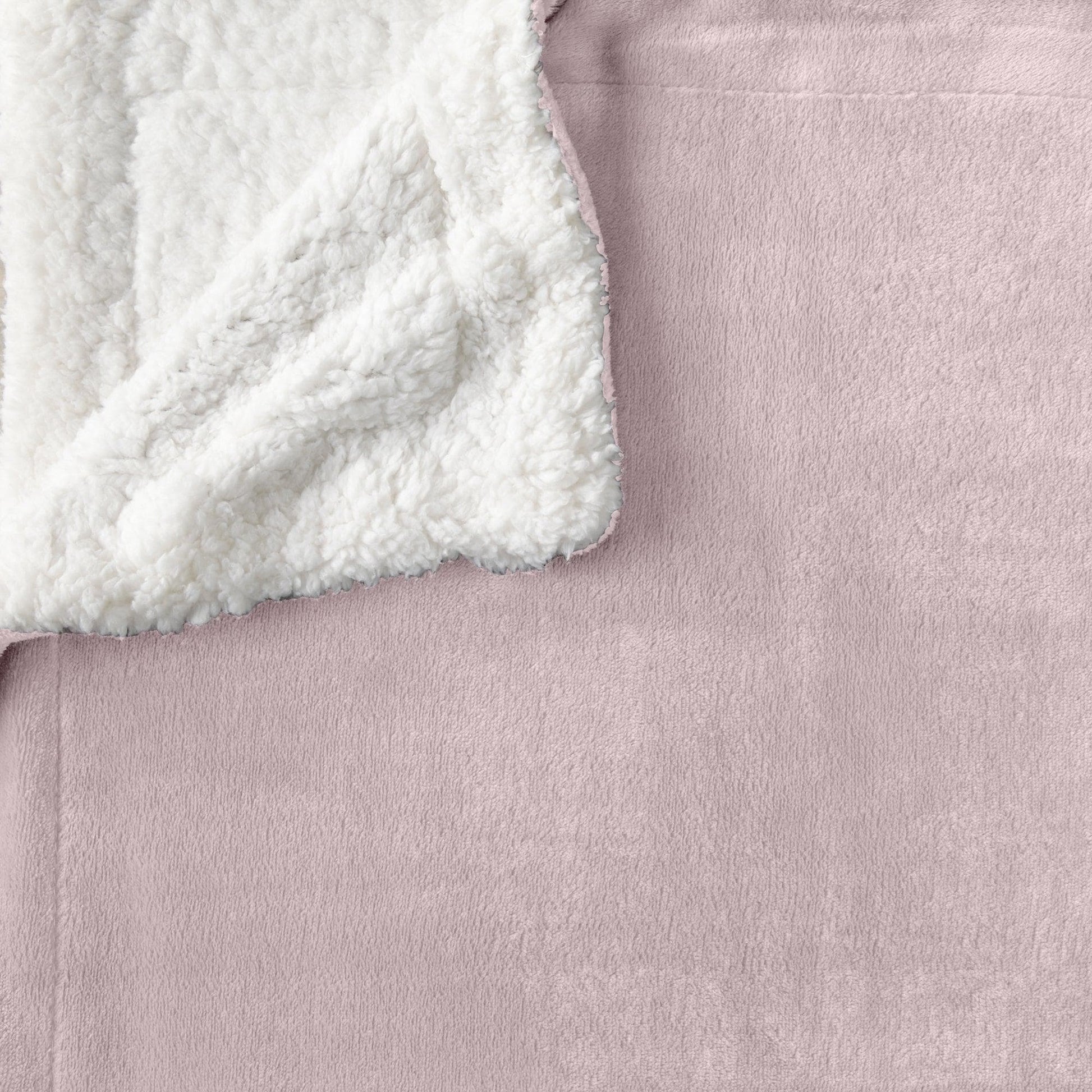 Velvet Plush Sherpa Luxury Bed Blanket - Kinsley Collection - -