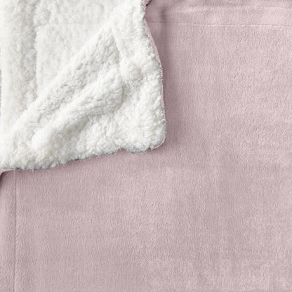 Velvet Plush Sherpa Luxury Bed Blanket - Kinsley Collection - -
