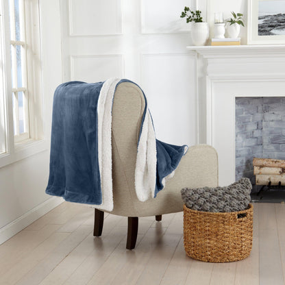 Velvet Plush Sherpa Luxury Bed Blanket - Kinsley Collection - -