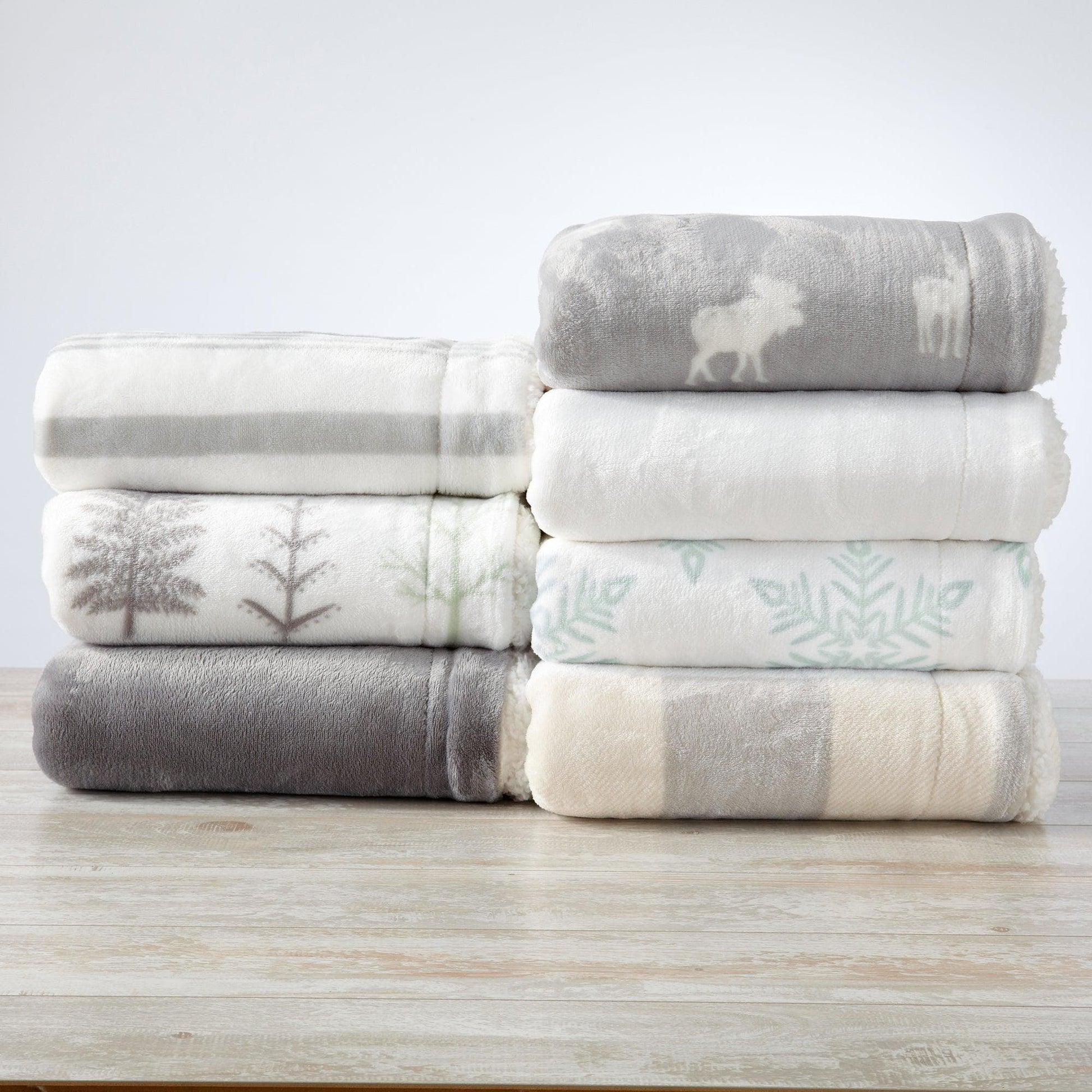 Velvet Plush Sherpa Luxury Bed Blanket - Kinsley Collection - -