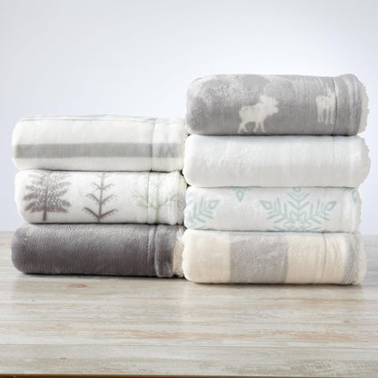 Velvet Plush Sherpa Luxury Bed Blanket - Kinsley Collection - -