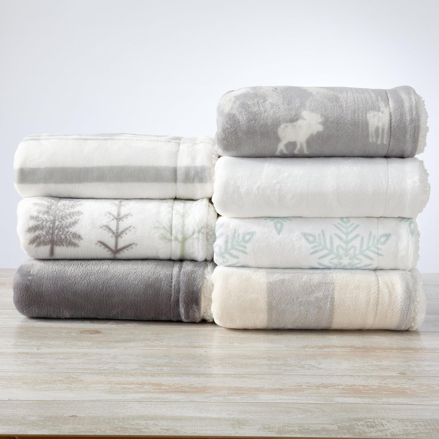 Velvet Plush Sherpa Luxury Bed Blanket - Kinsley Collection - -