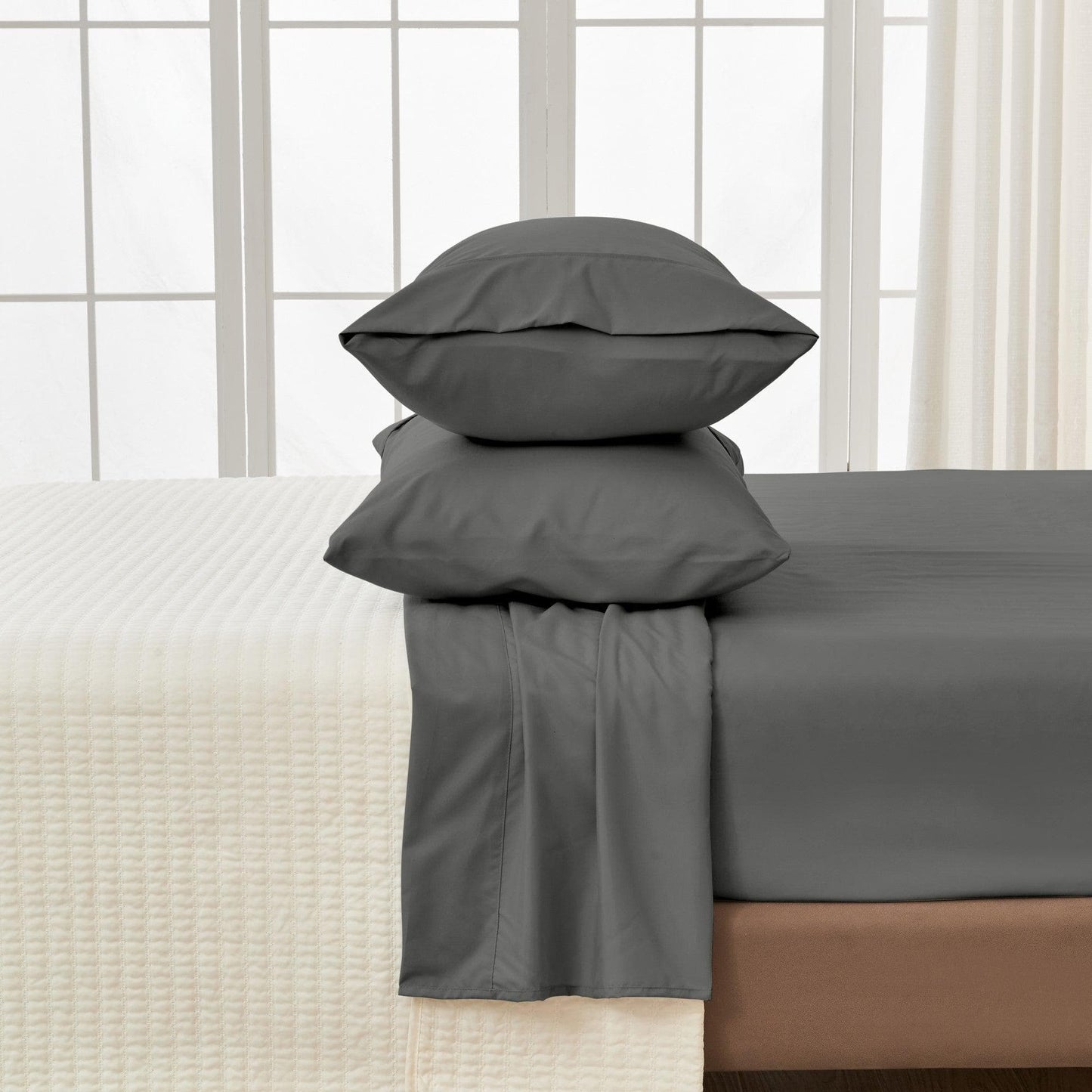 Solid Sheet Set - Amara Collection - Graphite -