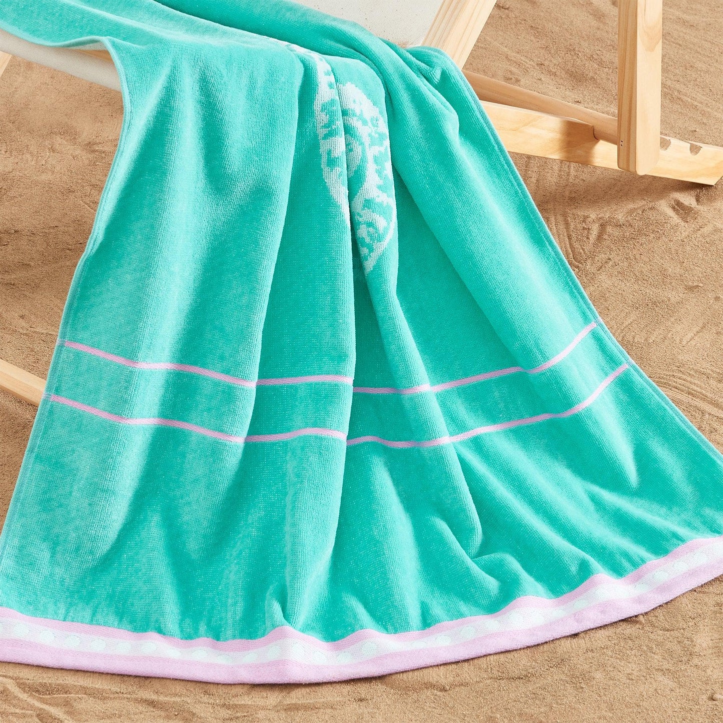 2 Pack 100% Cotton Jacquard Beach Towels - Playa Collection - - Beach Towels