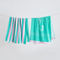 2 Pack 100% Cotton Jacquard Beach Towels - Playa Collection - 2 Pack- 30" x 60" Seahorse Green Pink - Beach Towels