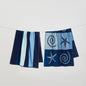 2 Pack 100% Cotton Jacquard Beach Towels - Playa Collection - 2 Pack- 30" x 60" Starfish Stripe - Beach Towels