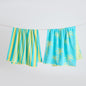 2 Pack 100% Cotton Jacquard Beach Towels - Playa Collection - 2 Pack- 30" x 60" Palm Tree Blue Yellow - Beach Towels