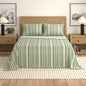 Striped Sheet Set - Elouise Collection - Twin Sage Green Stripe - Bed Sheets