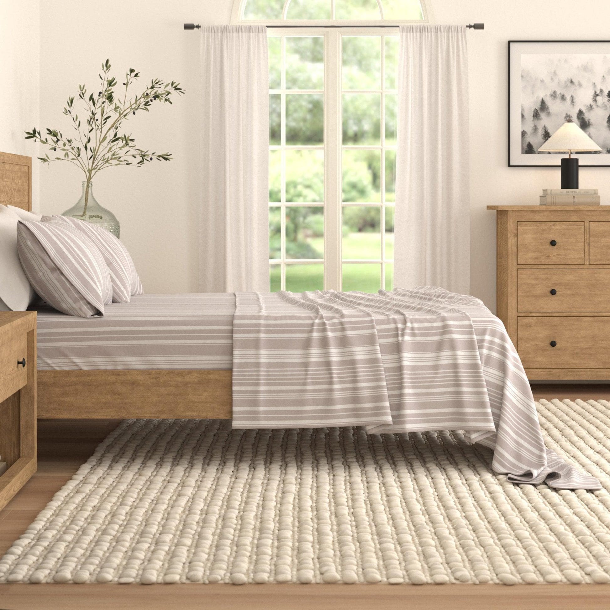 Striped Sheet Set - Elouise Collection - - Bed Sheets