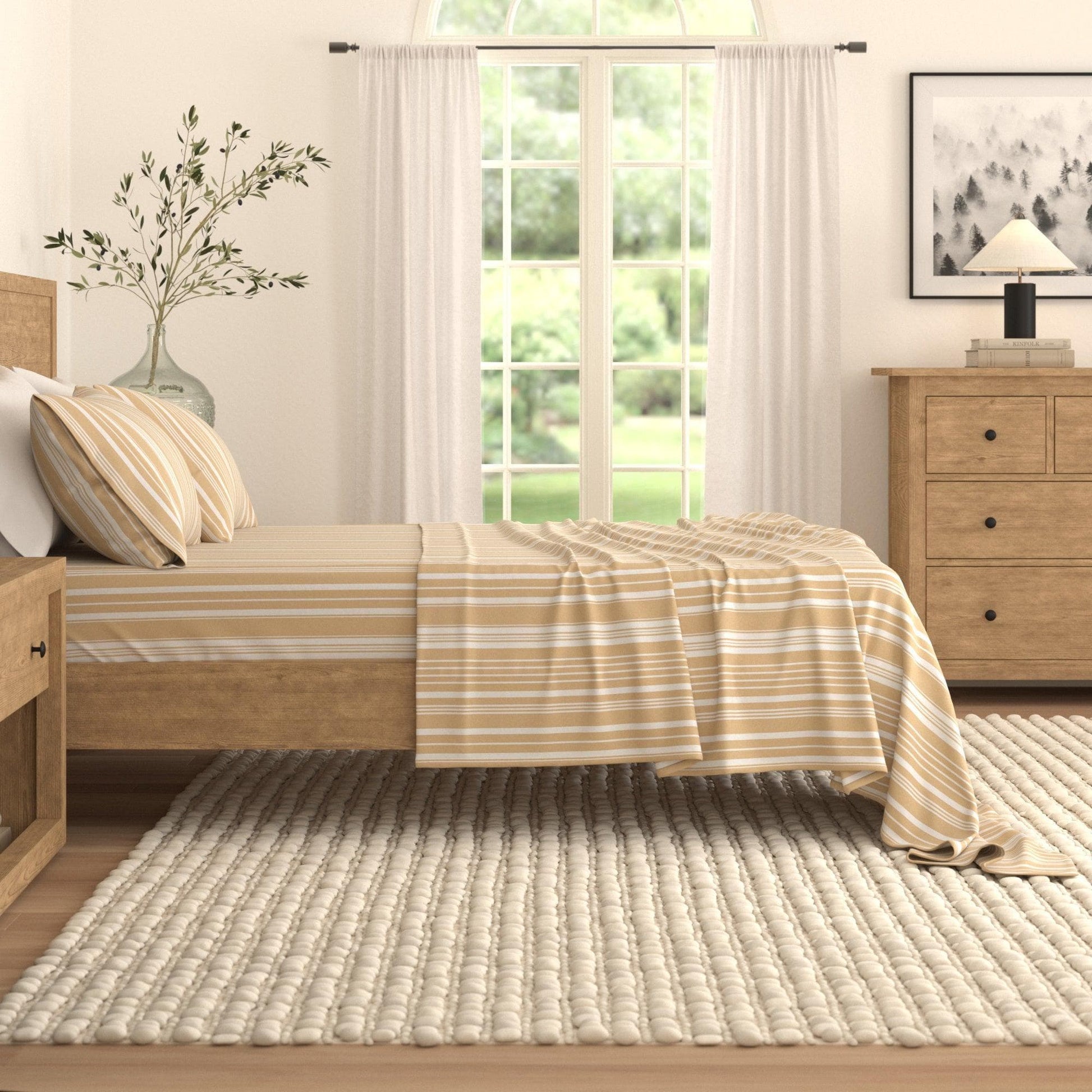 Striped Sheet Set - Elouise Collection - - Bed Sheets