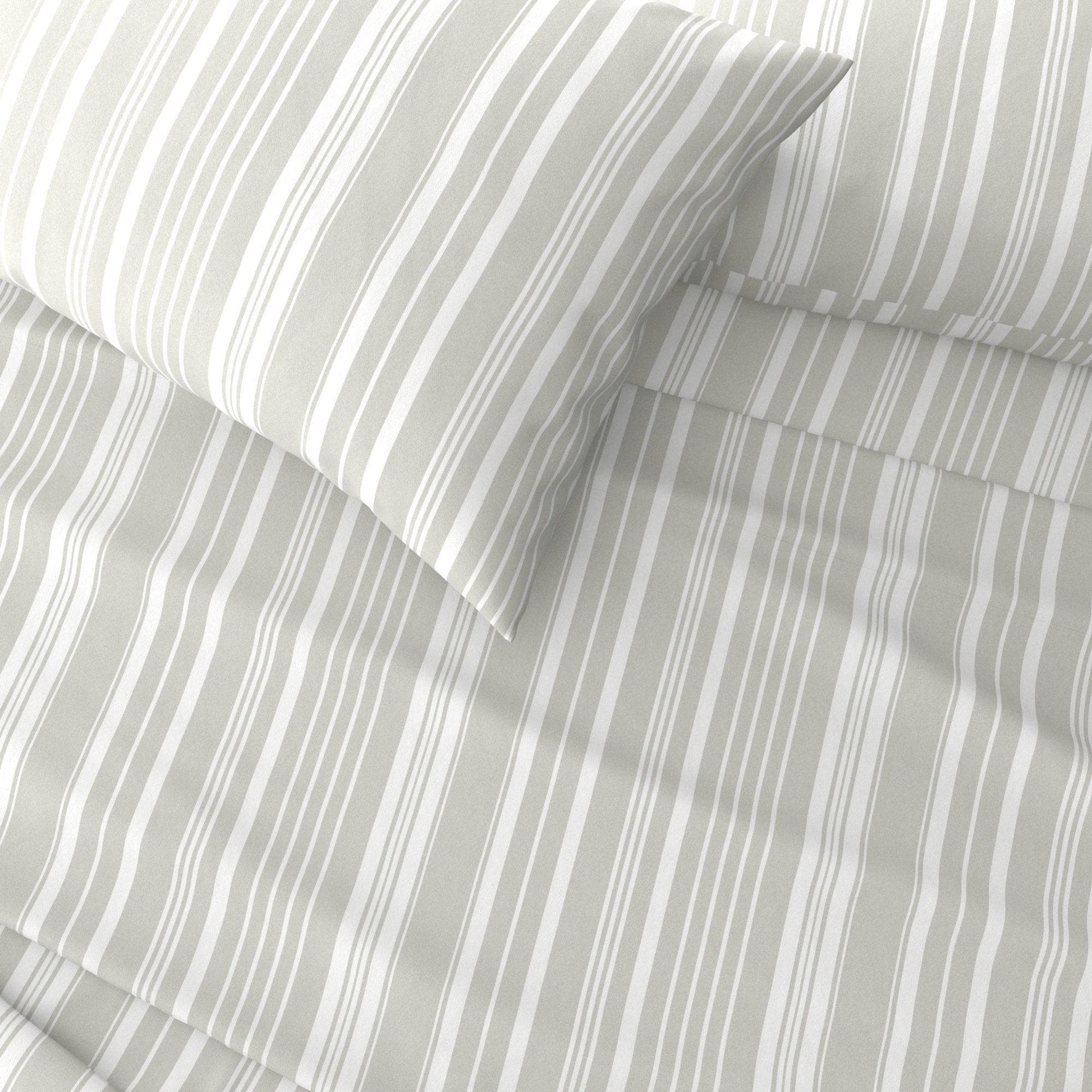Striped Sheet Set - Elouise Collection - - Bed Sheets