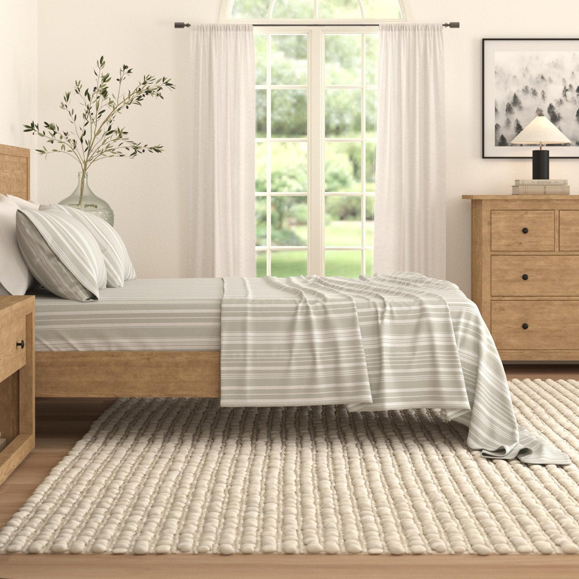 Striped Sheet Set - Elouise Collection - - Bed Sheets