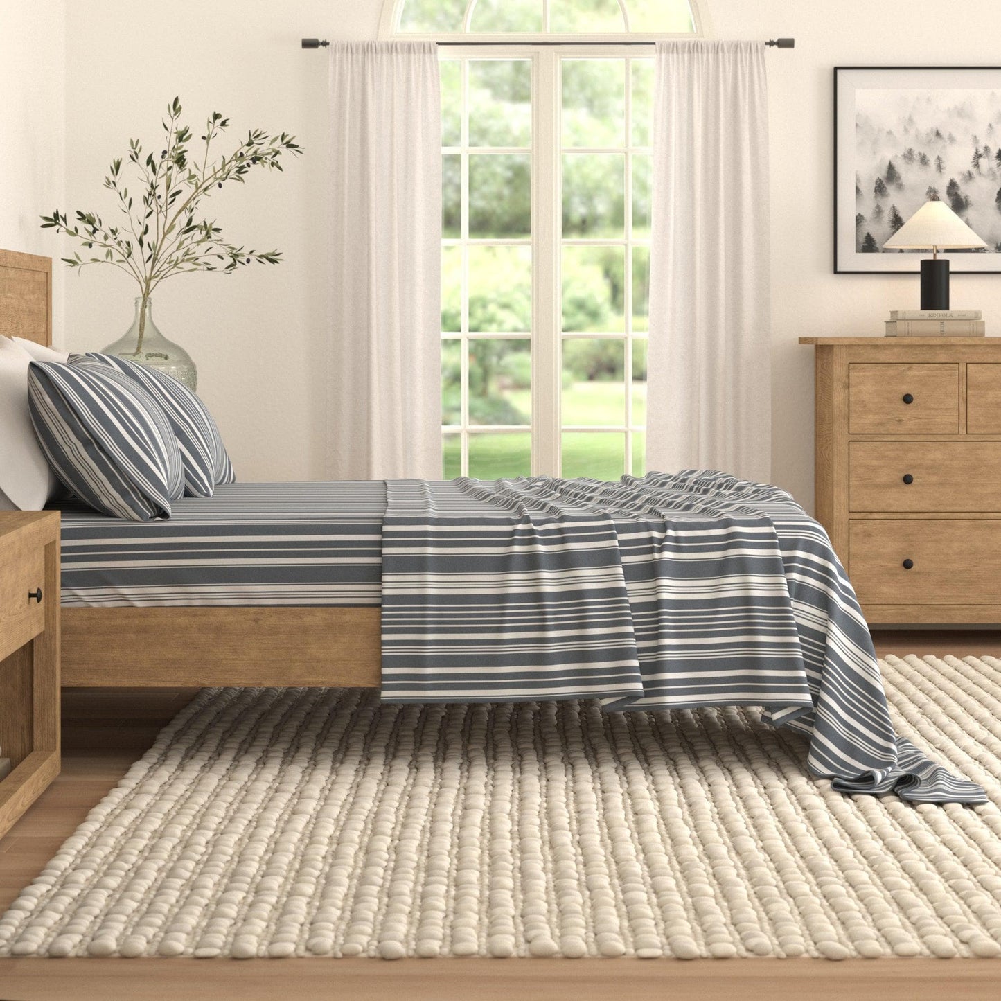 Striped Sheet Set - Elouise Collection - - Bed Sheets