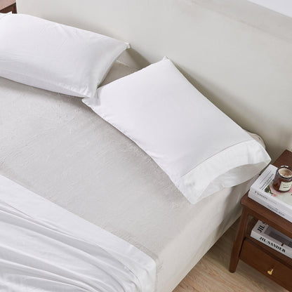 Solid Plush Fitted Sheet - Velvet Luxe Collection - - Bed Sheets