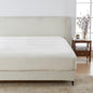 Solid Plush Fitted Sheet - Velvet Luxe Collection - Off White - Bed Sheets