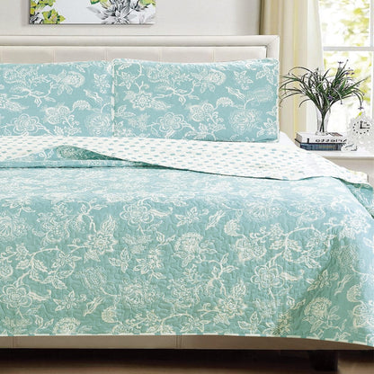 Floral Quilt - Emma Collection - Emma - Blue - Quilts