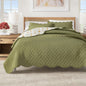 Floral Print & Scallopeded Edge Cotton Quilt Set - Illiana Collection - Morning Blossoms - Quilts & Comforters