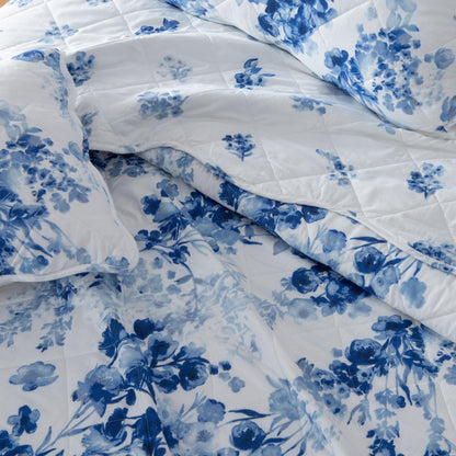 Watercolor Leaves Quilt Set - Jacqueline Collection - - Quilts