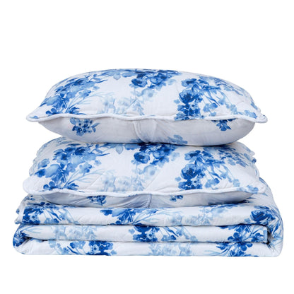 Watercolor Leaves Quilt Set - Jacqueline Collection - - Quilts