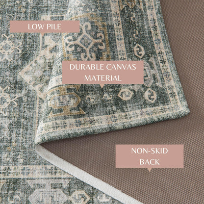 Medallion Machine Washable Accent Rug 2' x 3' - Nava Collection - - Rugs