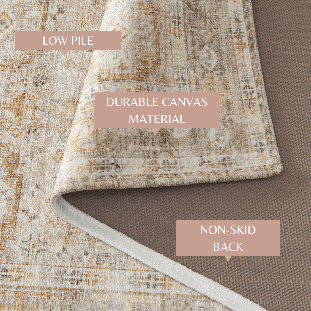Medallion Machine Washable Accent Rug 2' x 3' - Nava Collection - - Rugs