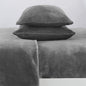 Solid Plush Sheet - Velvet Luxe Collection - Dark Grey - Sheets