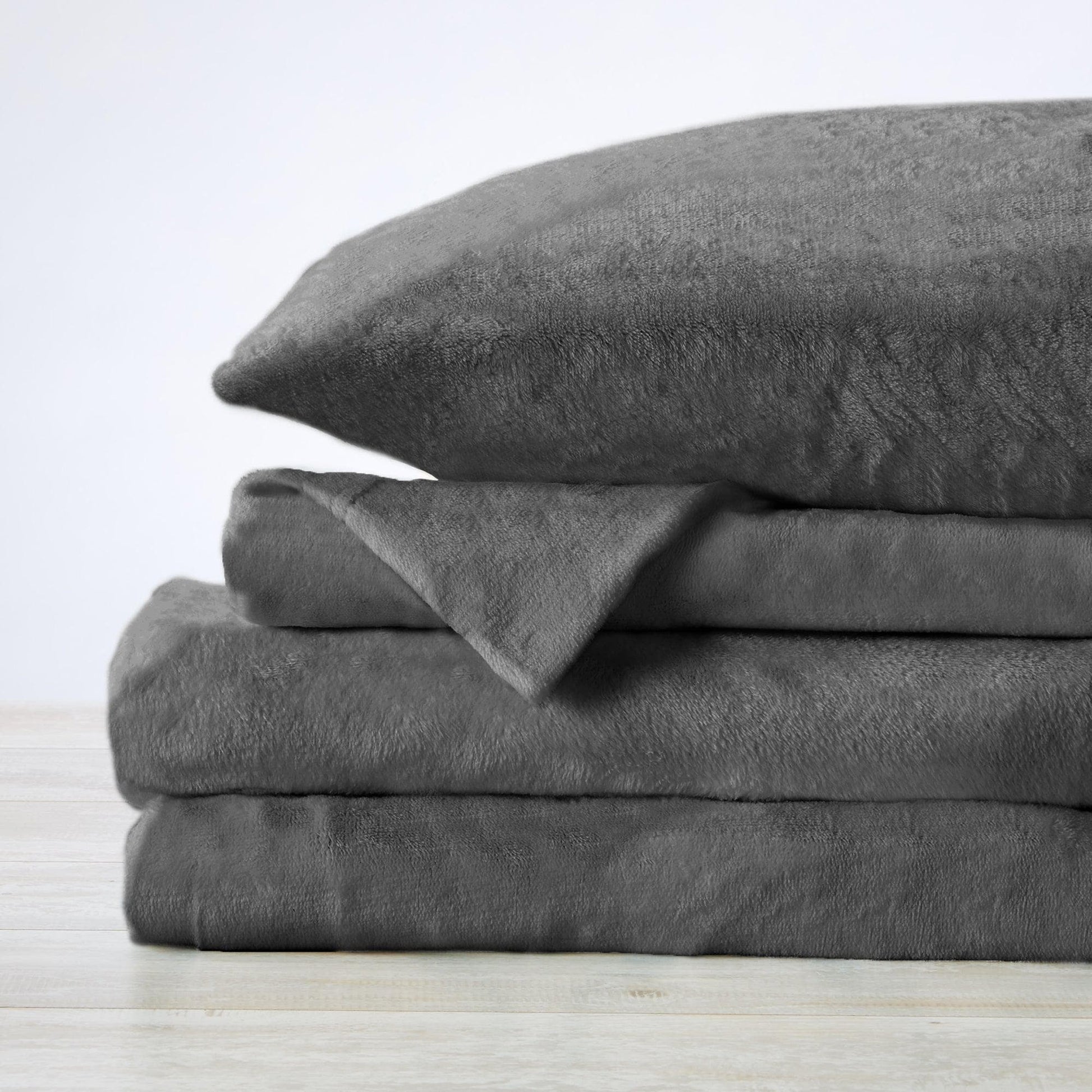 Solid Plush Sheet - Velvet Luxe Collection - - Sheets