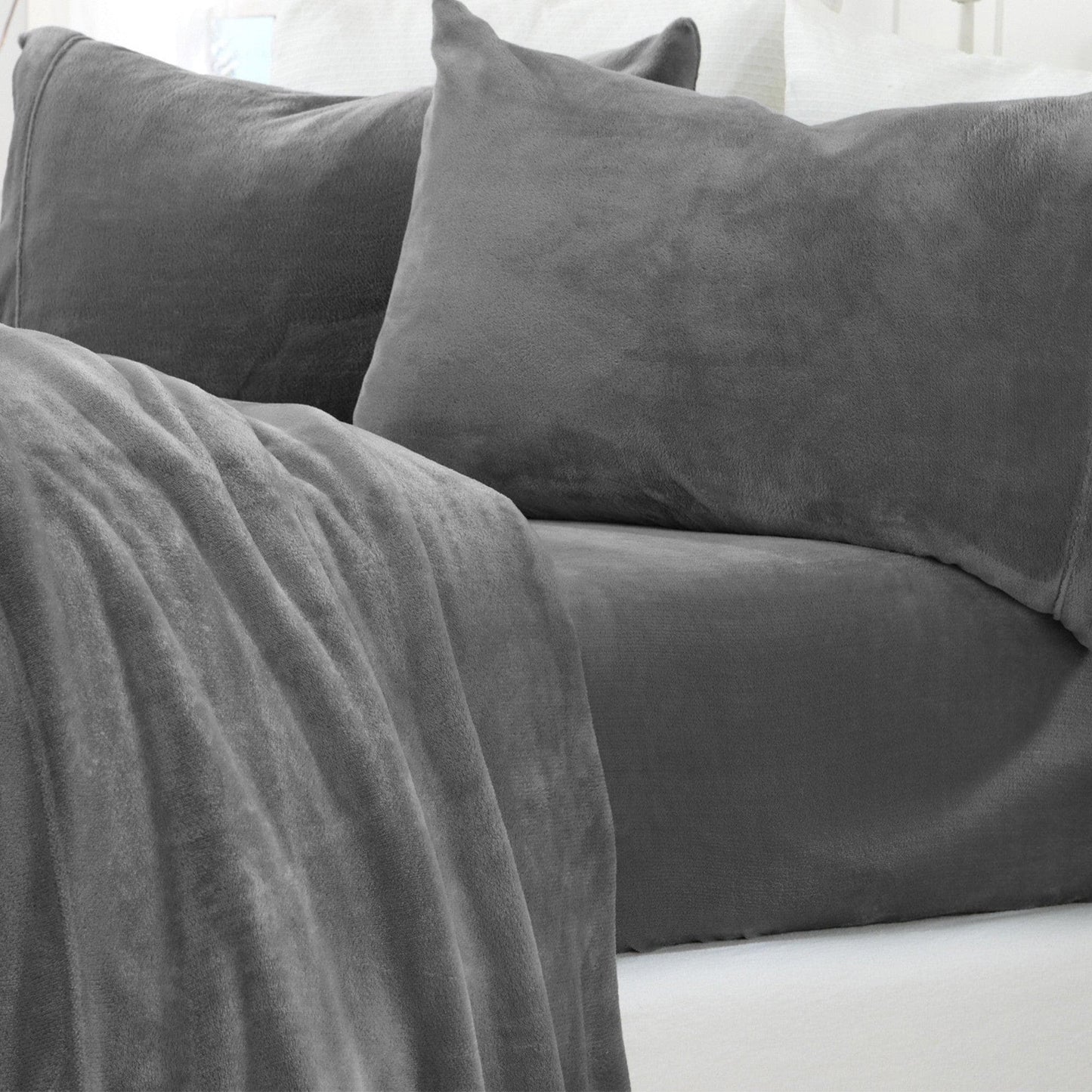 Solid Plush Sheet - Velvet Luxe Collection - - Sheets